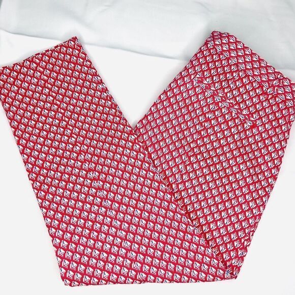 GAP Woman Size 6P Pink Slim Cropped Capri Pants Geometric Spring Summer 0812 - Picture 1 of 14